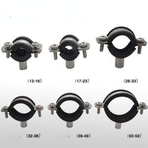 암컷 304 스테인리스 스틸 파이프 클램프 브래킷 지지 행거 고정 배관 용수 13-59mm M8 M10