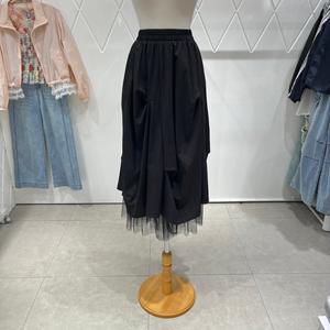 [AK플라자] [밸리걸] 셔링 포인트 레이스 배색 스커트 235400