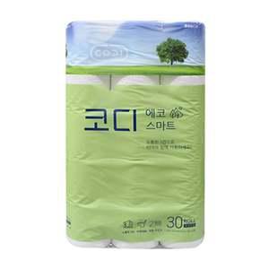 코디 에코 스마트 화장지 30롤 두루마리 티슈 두루마리휴지 키친타올 각티슈 천연펄프화장지 점보롤화장지