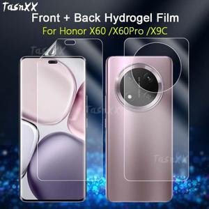 Honor X9C Smart 호환 X60 Pro  클리어 호환 슬림 소프트 수리 가능 하이드로 겔 필름 용 전면/후면 화면