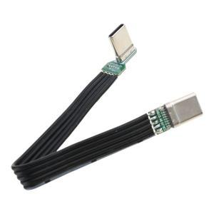 카메라스마트폰용 평면 실리콘 USB C-C 케이블 각진 코드