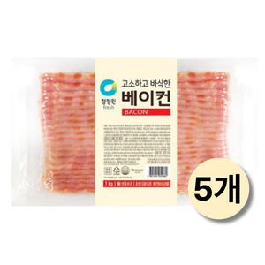 [보금푸드] 청정원 고소하고 바삭한 베이컨 1kg x 5개