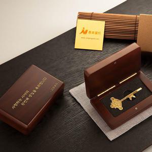 순금프레스열쇠 미니우드케이스 1.875g 행운 황금선물