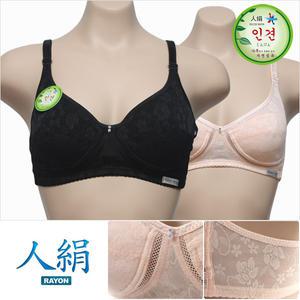 (노다지닷컴)편안한 여성 인견속옷 쟈카드 부직포 노와이어 브라