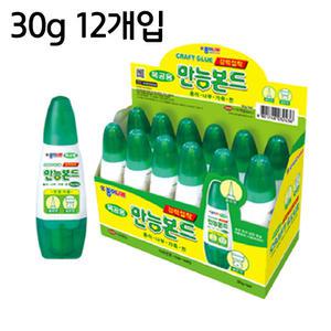 종이나라 만능본드 30g 1갑 (12개입) 강력 접착 종이 나무 만들기 꾸미기