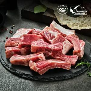 프레시누리 미국산 뜯어먹는 재미가 있는 쪽갈비 바베큐 캠핑 구이용 400gX4팩