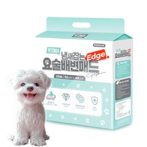 페츠모아 (천연펄프) 요술배변패드 프리미엄 엣지 강아지 배변패드 표준형 100매입 1개