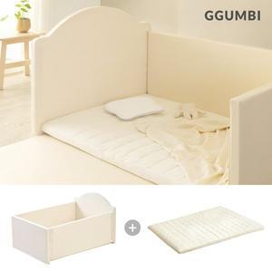 [꿈비]60cm  하이가드 아기 범퍼침대(대형)+미미루 토퍼 90x140cm