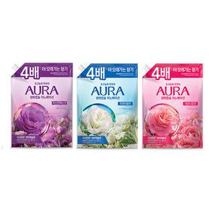 아우라 생화캡슐 리필, 1.7L, 피오니로즈, 1개 + 프레시릴리, 1개 + 자스민머스크, 1개