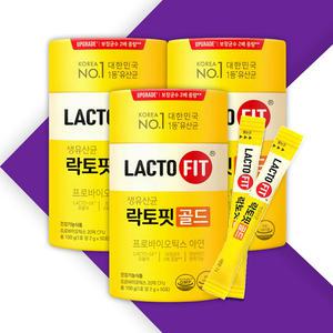 종근당건강 락토핏 골드 생유산균 2g x 50포 3통