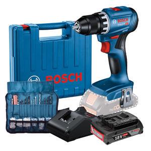 보쉬 GSR18V-45 충전 드릴 드라이버 세트 (100pcs 두루마리포함)