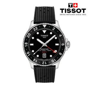 [롯데백화점]티쏘 [NEW] 씨스타 1000 쿼츠 GMT 블랙 (러버) 40MM T120.852.17.051.00