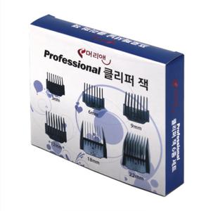 바리깡 클리퍼잭 6종 세트 덧날 빗살캡 이발기 덧날 6종 3, 6, 9, 12, 18, 22mm