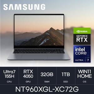 HMC/ 삼성 갤럭시북4 울트라 NT960XGL-XC72G / 1TB / RTX4050 /고해상 학생 사무용 AI 게이밍노트북