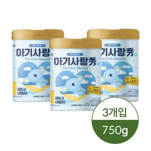 남양 뉴 아기사랑수 분유 1단계 750g 3캔