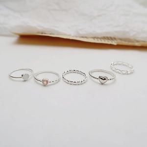 [럽꾸] SR1229 어린이 하트 실버반지 5종 (silver925)
