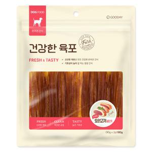 건강한육포 소프트 오리고기 슬림 스틱 180g 강아지 져키