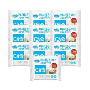 덴마크 짜지않은 치즈 고칼슘 252g (18g x 14매) 10개