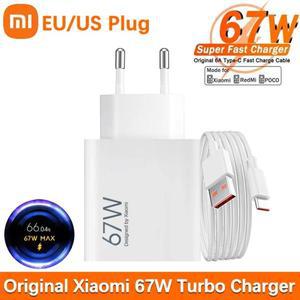 67W 기존 Xiaomi 충전기 고속 과급 EU/US 벽 어댑터 세트 C 형 케이블