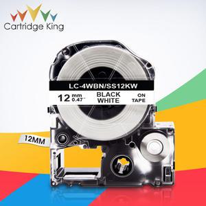 SS12KW LC-4WBN 흰색 바탕에 검정색 1212mm Epson LabelWorks용 라벨 테이프 LW-300 LW-300L LW-C410 King