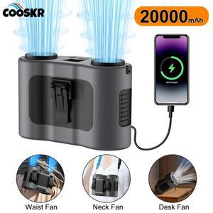캠핑용 선풍기 써큘레이터 휴대용 미니 무선 접이식 손풍기 20000mAh 허리 클립 팬 휴대용 미니 교수형 목