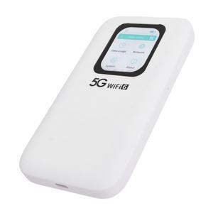 5G WiFi 6 모바일 핫스팟 휴대용 여행용 라우터 나노 SIM 슬롯 1 25Gbps 속도 터치 스크린 16개 장치 연결