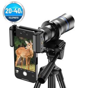 스마트폰접사렌즈 휴대폰 핸드폰 APEXEL HD 메탈 망원경 망원 렌즈 전화 카메라 렌즈 20-40 배 줌   삼각대