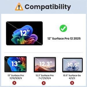 MoKo 2팩 종이 스크린 보호 필름 (신형 Microsoft Surface Pro 12인치 2025용), 눈부심 방지 및 긁힘 방지