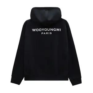 우영미 백로고 후드티 블랙 W251TS37723B
