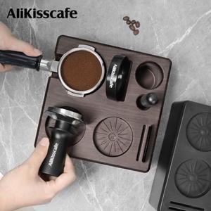 커피 탬퍼 스테이션 Portafialter 홀더 스탠드 매트 51mm 54mm 57mm 58mm Delonghi Breville 에스프레소 액