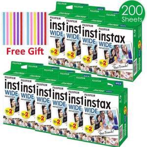 폴라로이드필름 10-200 매 Fujifilm Instax WIDE 인화지 Fuji Wide 210 200 300 100 500AF 인스턴트 필름