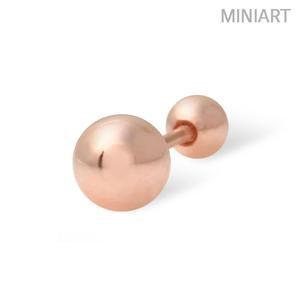 14K 금침 베이직 볼 4mm 데일리 피어싱 귀걸이
