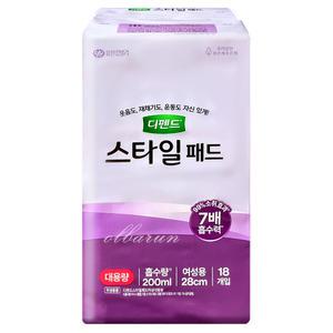 디펜드 스타일 패드 여성용 대용량 18매x1팩 /요실금패드 기저귀