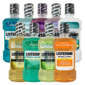 리스테린 750ml 3개 쿨민트 그린티 헬씨브라이트 시트러스 토탈케어 검케어 마일드 플러스 구강청결