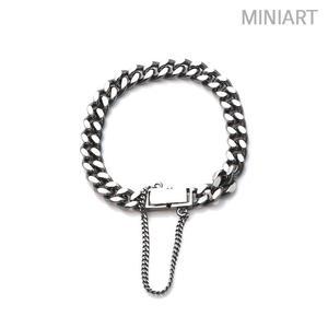925 실버 7mm 볼드 체인 커플 팔찌 16cm