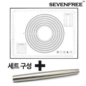 대형 실리콘 반죽매트 블랙 반죽봉 세트 베이킹작업대
