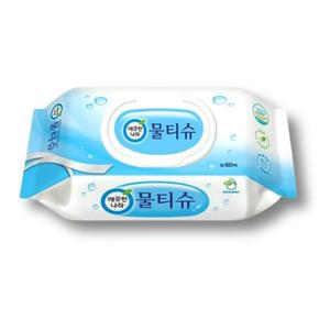 깨끗한나라 페퍼민트 물티슈 캡형 60매 x 5팩