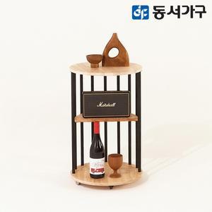 동서가구 리플레시 원목 3단 수납 이동식 협탁 사이드테이블 DF644449