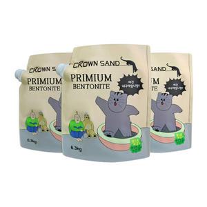 크라운 짐승친구들 벤토나이트 고양이모래 6.3kg 3개