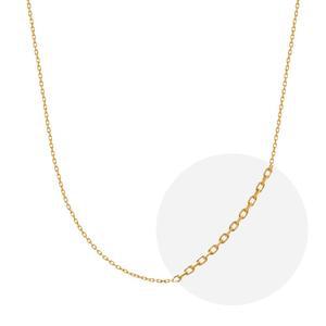 갤러리아 18K 각줄 체인 목걸이 줄 옐로우 골드 0.5mm