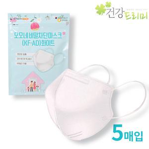 모모네 비말차단마스크 KF AD 대형 화이트 5매입 새부리형