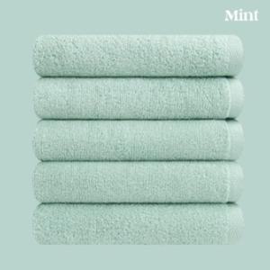 송월타올 호텔수건 세면 라이트무지40 130g 민트 연두색 5장