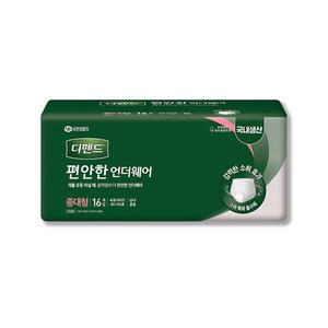 디펜드 편안한 언더웨어 일반 중대형 16개 4팩