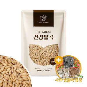 건강알곡 깐귀리 500g 영양간식 사료 앵무새 햄스터