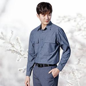 청지 작업복 남방 블루진 셔츠 402