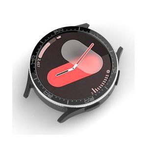 (퍼슬랏) 갤럭시 워치 7 커버 케이스 베젤링 gentle style G-2 유광 실버 블랙 44mm