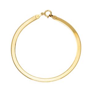 14K 여자 금 팔찌 스네이크 체인 4mm