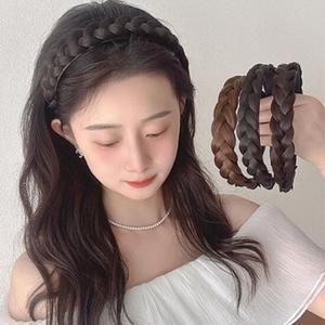 2개세트 땋은머리 인조모발 헤어밴드 2개세트 헤어밴드세트 인조모발 머리띠