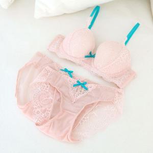 [버블돌]파르페 연핑크 와이어 브라1+팬티2 여성속옷세트_P309143670