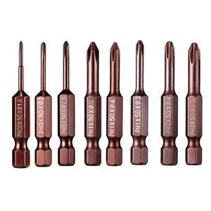 충전 임팩드릴용 십자 비트  드라이버 1/4인치 육각 섕크 50mm PH00 PH1 PH2 공구 액세서리 1pc